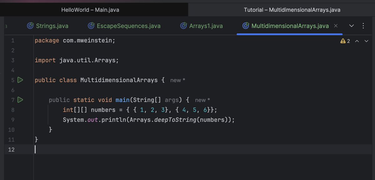 maxweinstein_'s tweet image. day 10 of learning to code    

&amp;gt; learned about primitive types, reference types, strings, escape sequences, arrays, and multidimensional arrays in java
&amp;gt; reviewed linked lists, stacks, and queues in java

#100DaysOfCode #buildinpublic