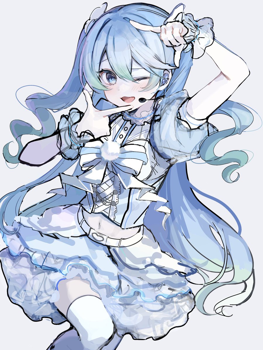Tayori8739's tweet image. アイドルたよりんかわいすぎっ！️🩵🎀✨