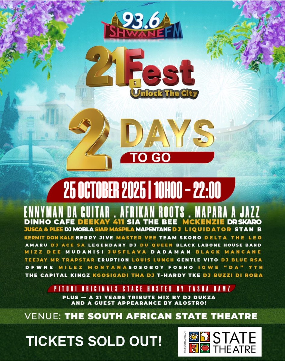 See you shortly City of Tshwane. 🙏🏾☀️🥂