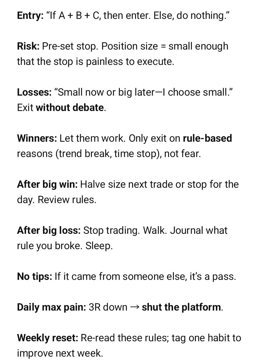 Pocket playbook [paste on trading desk]