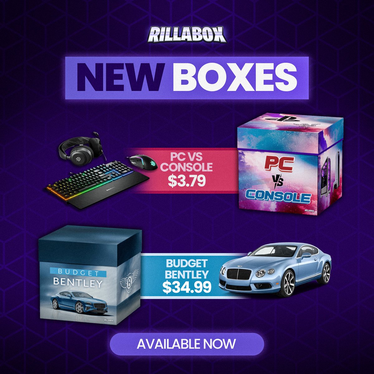 RillaBox's tweet image. NEW BOXES OUT NOW!🚨

Which box below would you rather open? 

Like + Reply with your choice below to win $5👇