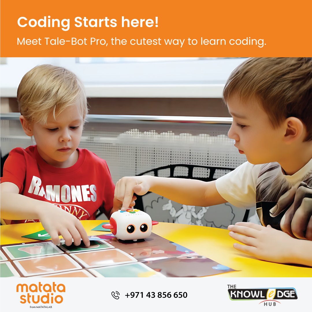 Knowledgehubdxb's tweet image. Coding starts here! 🤖 

With Tale-Bot Pro, kids press arrows to code movement on story mats—screen-free, fun, and classroom-ready.

Shop/know more: shop.knowledge-hub.com/product/tale-b…

#Coding #codingforkids #STEM #k12