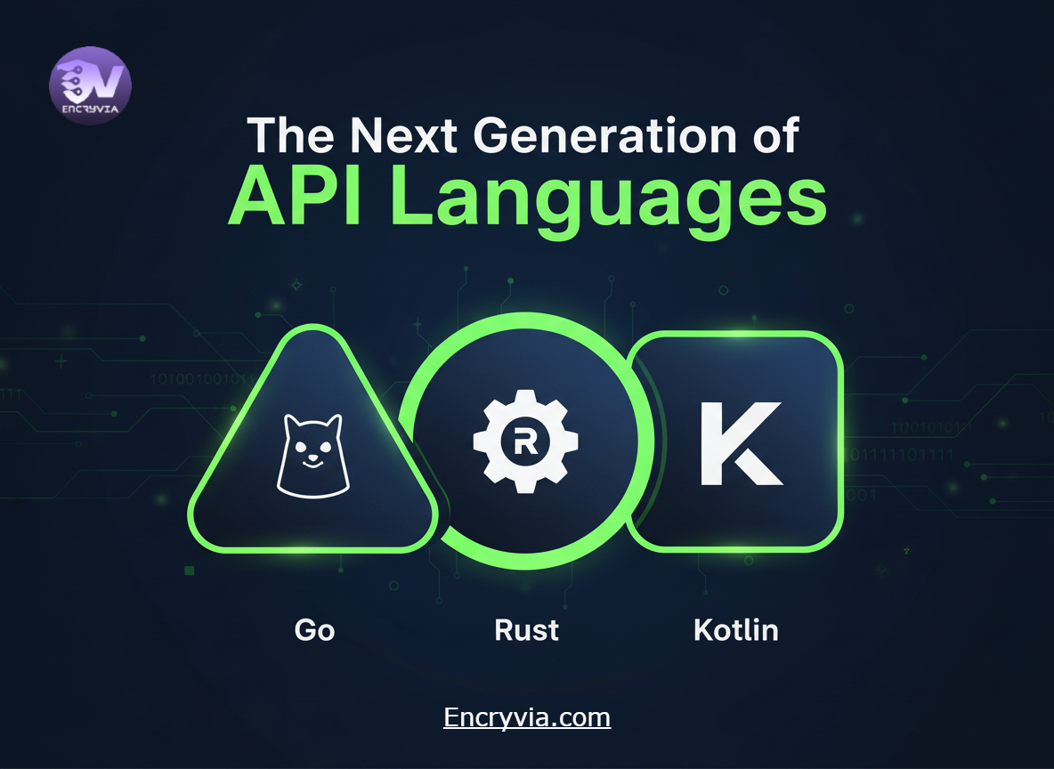 encryvia's tweet image. Modern API Dev: It’s not about Python/Node anymore.
Rust/Go/Kotlin are the new Actionable keys to Career Growth.
Visit us for more information : encryvia.com
#Programming #CodeTips #DevCommunity #ModernDev #EncryVia