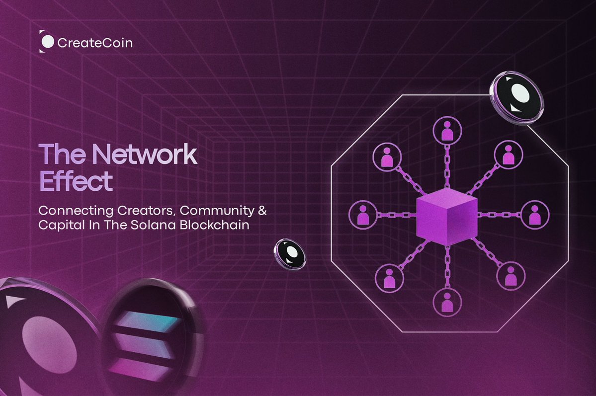 createcoin_io's tweet image. Solana connects blocks.
Createcoin connects people.
Together, they form more than a system they form a living network.
Where creators, communities, and capital move in sync. 👇1/5