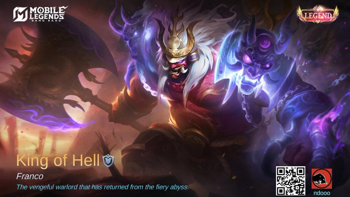 mendoaja's tweet photo. I just obtained a new skin King of Hell in Mobile Legends: Bang Bang! Let's face off against the world's best MOBA players together! 
https://t.co/e12M2cUhfH https://t.co/LhXB83pFdj