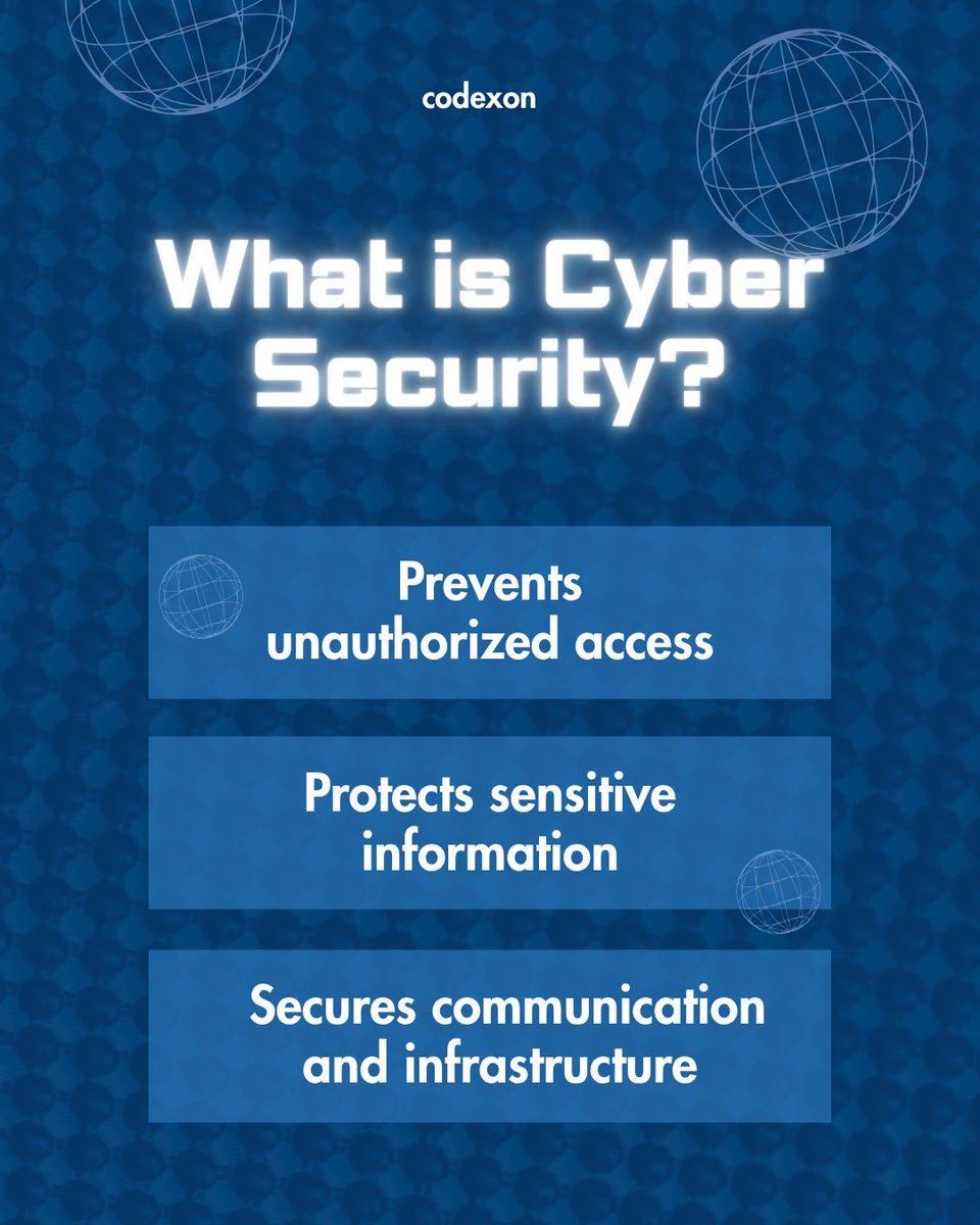 Codexon_tech's tweet image. Cyber Security = Your digital shield 🔐
Protect. Detect. Stay Secure with Codexon. ⚔️
#codexon #cybersecurity #staysecure #onlinesafety #cyberawareness