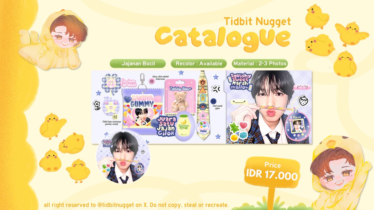 tidbitnugget's tweet image. Help repost please? Thank you!

Halo, aku bawa katalogue layout baru (lagi) nih. Ayo kenalan dan mohon bantu OSPEKnya yaa, kalau ada kesamaan boleh langsung DM aku 🫶🏻

Terima kasih banyak, temen temen!

#zonaba #zonauang
