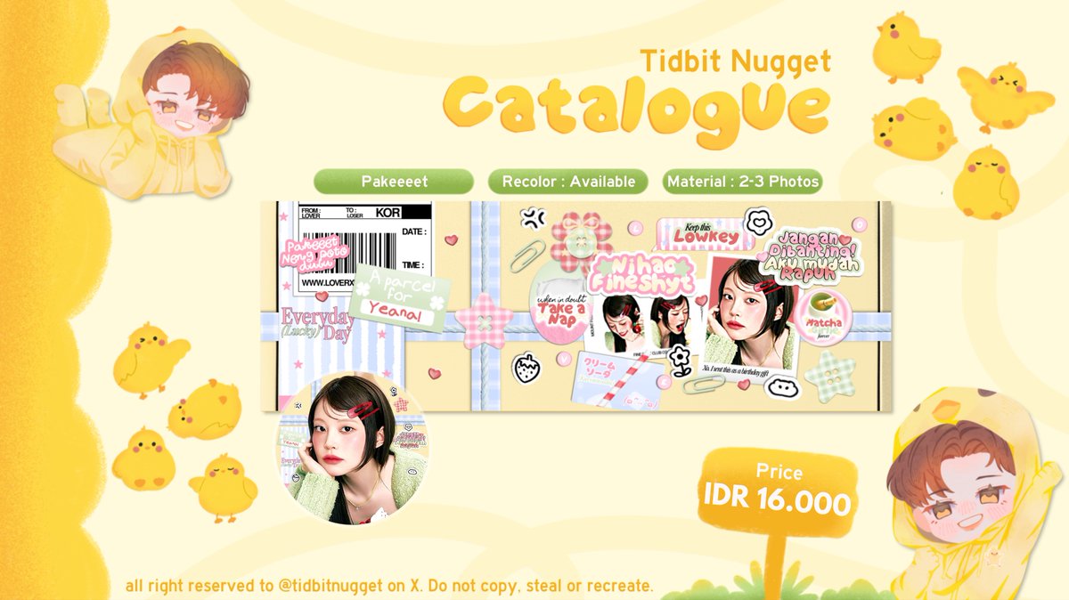 tidbitnugget's tweet image. Help repost please? Thank you!

Halo, aku bawa katalogue layout baru (lagi) nih. Ayo kenalan dan mohon bantu OSPEKnya yaa, kalau ada kesamaan boleh langsung DM aku 🫶🏻

Terima kasih banyak, temen temen!

#zonaba #zonauang