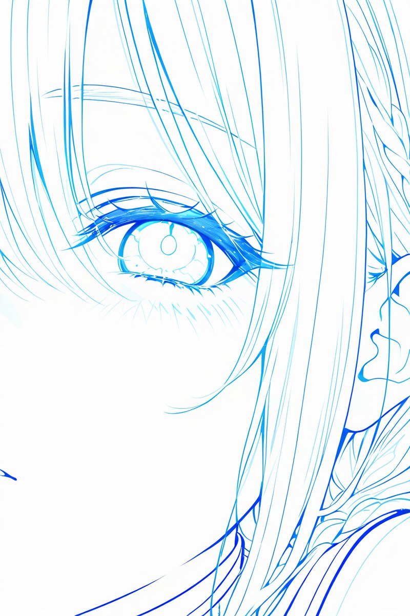 filterpapu's tweet image. ひとすじの線が語る
言葉より深いまなざし
青の輪郭に、心が揺れる
#AIイラスト #AIart