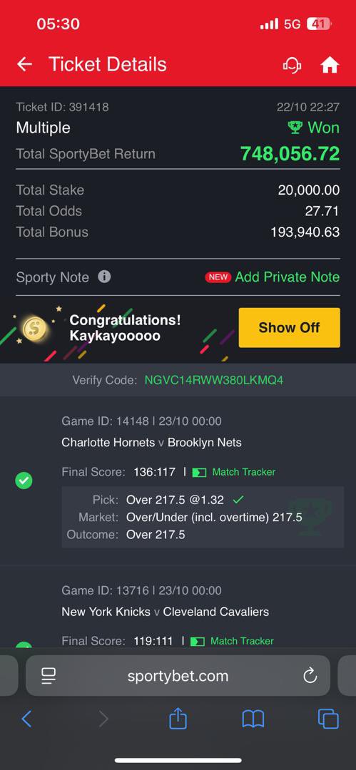 NBA is back please post your won tickets 
And follow up for Fri/Sats