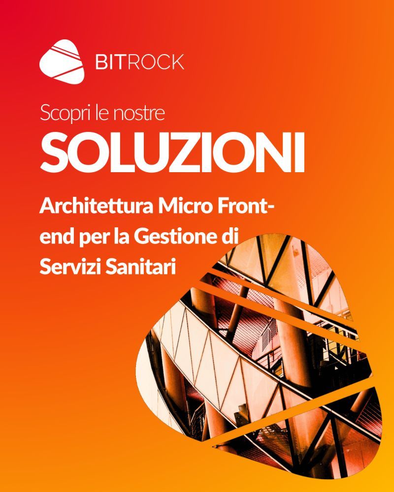 BitrockIT's tweet image. La nostra Soluzione: Architettura Micro Front-end per la Gestione di Servizi Sanitari 🏥💻

Sei pronto ad accelerare lo sviluppo della tua piattaforma e a migliorare l&apos;autonomia del tuo team? Esplora le nostre soluzioni 👉 bitrock.it/it/architettur…