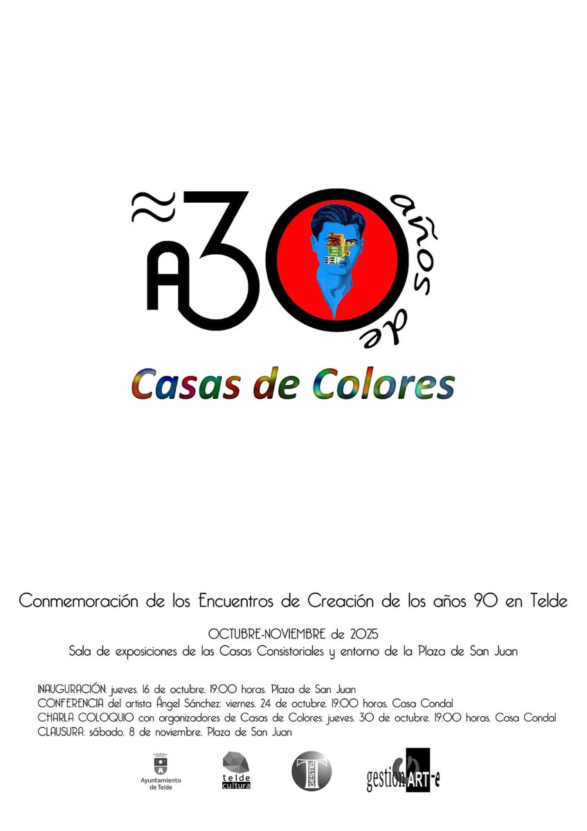 📚✨ Encuentro con Ángel Sánchez en la Casa Condal

Este viernes , a las 19.00h, el escritor y artista visual Ángel Sánchez ofrecerá una conferencia dentro de los Encuentros de Creación de los años 90.

📍 Casa Condal, Telde
🎟️ Entrada libre hasta completar aforo