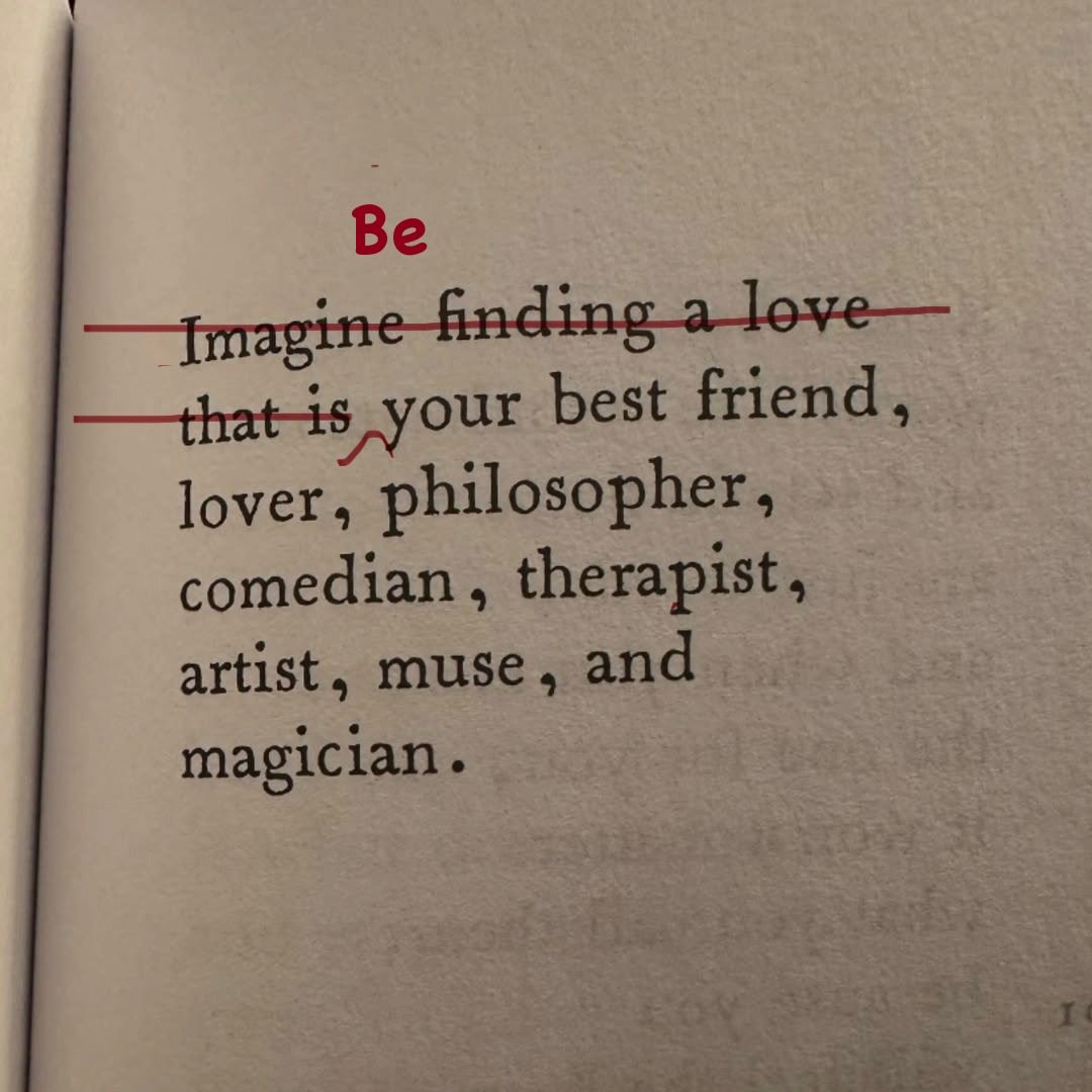 Daily humanities post:

Humans romanticize the idea of finding the “one” that will complete them. They spend a lifetime searching. Once they find the “one,” disappointment settles when they are missing the “something” (traits or qualities) that you cannot quite put your finger