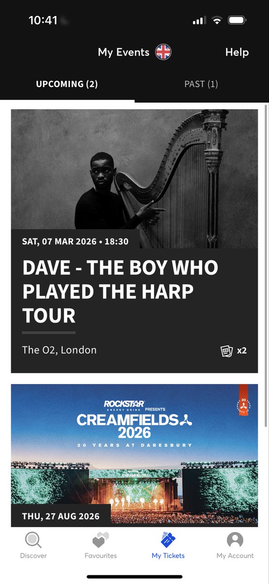 _AfcE's tweet photo. 2 Dave tickets on sale https://t.co/PpQ5zet9Uc
