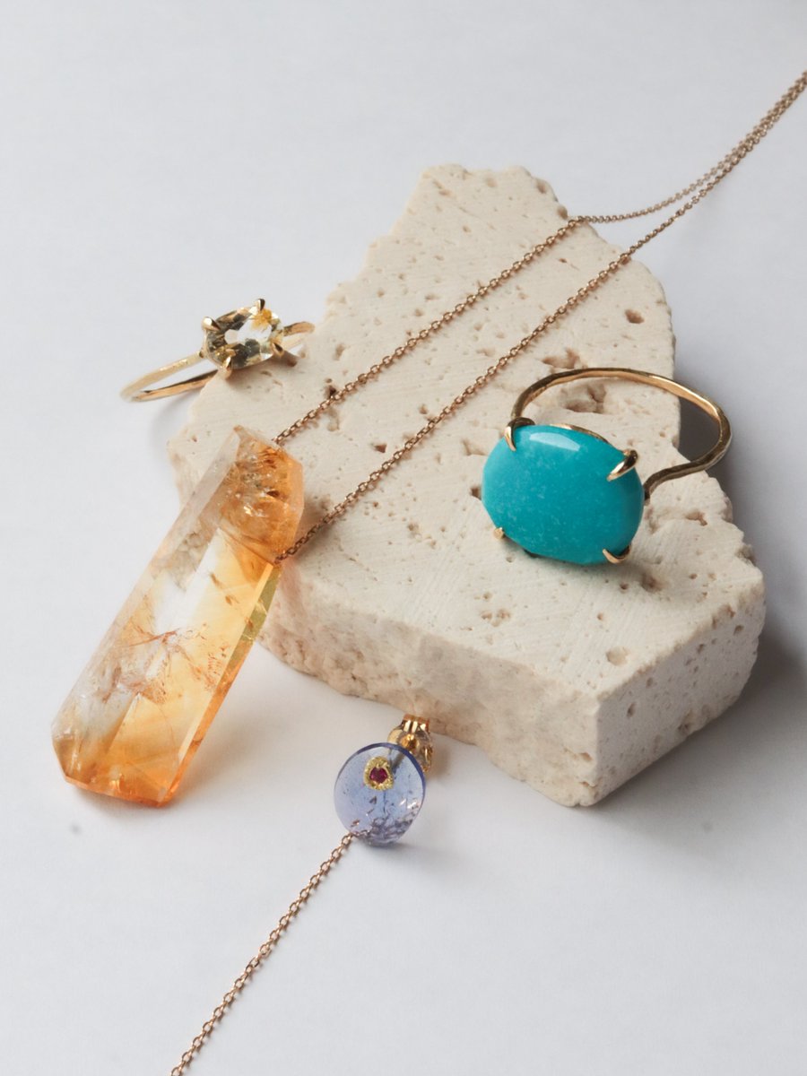 新品同様！モナカジュエリー monaka juwelry アクアマリン 3月 Aquamarine/Coral – MONAKA jewellery