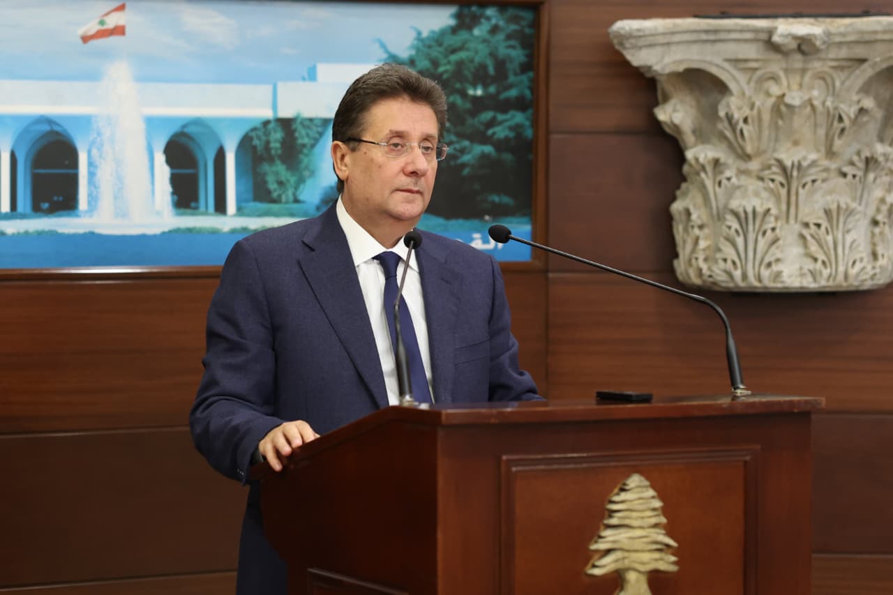 النائب إبراهيم كنعان من قصر بعبدا (الرئاسة اللبنانية).