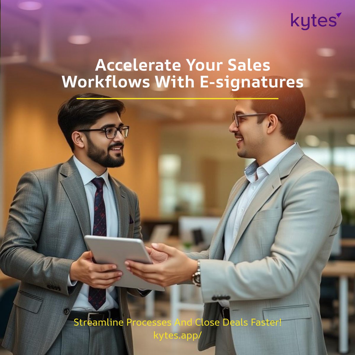 KytesApp's tweet image. Your team’s real superpower? Speed. ⚡
E-signatures turn “Let’s close soon” into “It’s signed already.”
Fast. Secure. Legally binding. No paper, just progress. 🚀
👉 Learn more: kytes.app/blogs/what-is-…
#DigitalSignatures #SalesGrowth #SmartWorkflows #KytesApp