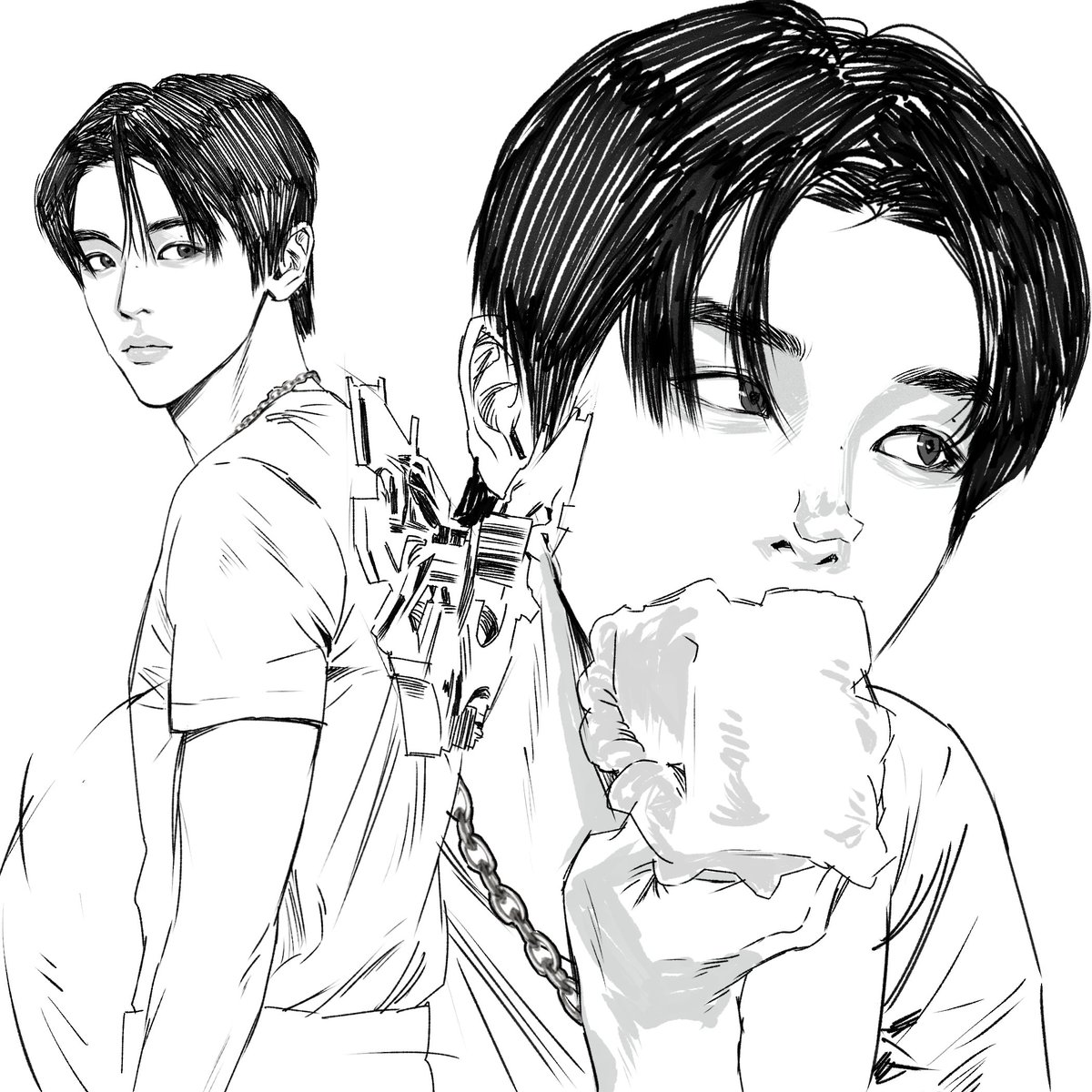 꿈에 나와가지고 계시 받은 거 마냥 그렸음...🫢
#RIIZE #SUNGCHAN 