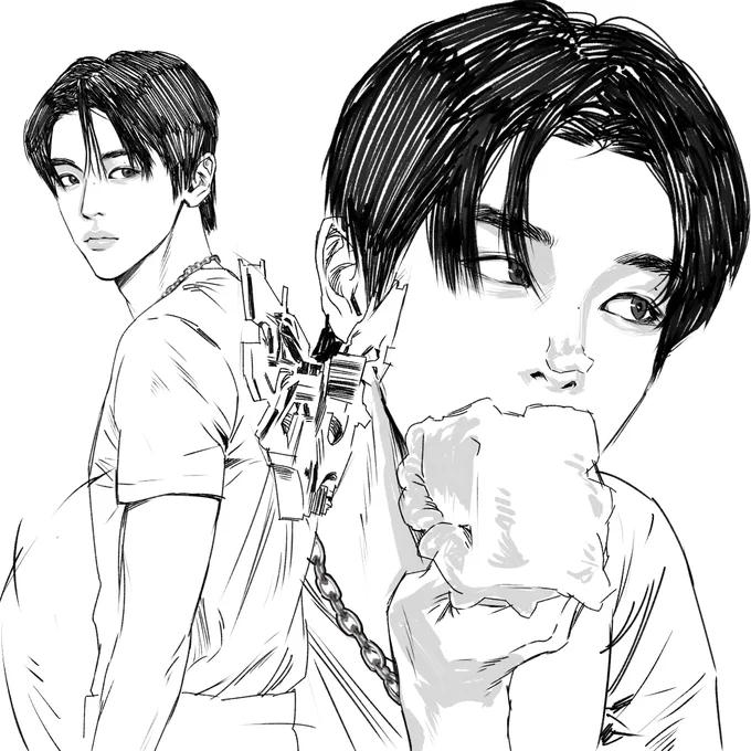 꿈에 나와가지고 계시 받은 거 마냥 그렸음...🫢
#RIIZE #SUNGCHAN 