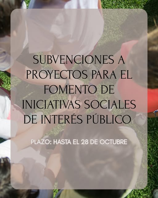 ➡️Subvenciones a proyectos para el fomento de iniciativas sociales de interés público (convocatoria anual).
📆 Plazo abierto hasta el 28 de octubre oviedo.es/sede