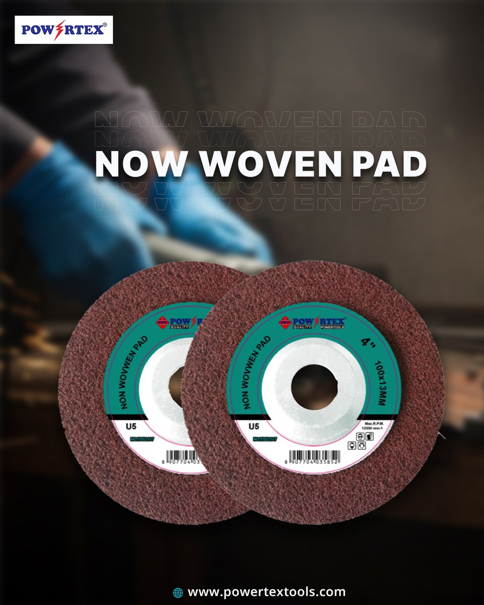 Powertex_tools's tweet image. Meet the Powertex Non Woven Pad 

engineered for clean, precise, and scratch-free finishing every time. ⚡

✅ High durability
✅ Consistent finish
✅ Easy to use
✅ Professional-grade quality

📞 +91 9704124724
🌐 powertextools.com
.
.
#PowertexTools #NonWovenPad