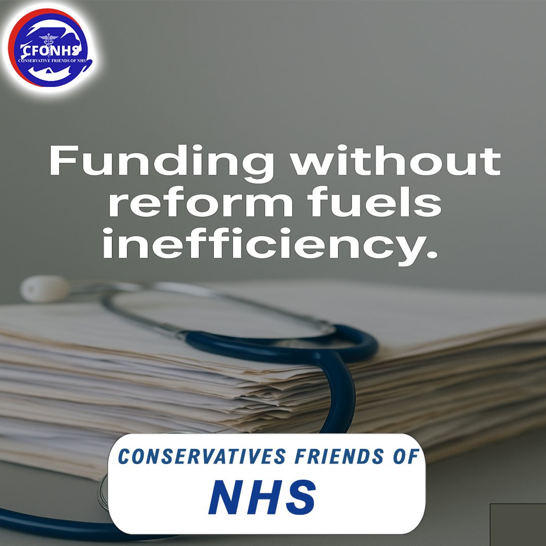 Conservative Friends of NHS (@cfo_nhs) on Twitter photo Labour’s health strategy lacks focus on efficiency, accountability, and measurable outcomes.
Without structural reform, additional funding will only fuel the same inefficiencies.
#NHSReform #ValueForMoney
<a href="/DrAshrafChohan/">Dr Ashraf Chohan (DAC)</a> <a href="/RobertJenrick/">Robert Jenrick</a> <a href="/kevinhollinrake/">Kevin Hollinrake MP</a> <a href="/KemiBadenoch/">Kemi Badenoch</a> <a href="/MelJStride/">Mel Stride</a> Labour’s health strategy lacks focus on efficiency, accountability, and measurable outcomes.
Without structural reform, additional funding will only fuel the same inefficiencies.
#NHSReform #ValueForMoney
<a href="/DrAshrafChohan/">Dr Ashraf Chohan (DAC)</a> <a href="/RobertJenrick/">Robert Jenrick</a> <a href="/kevinhollinrake/">Kevin Hollinrake MP</a> <a href="/KemiBadenoch/">Kemi Badenoch</a> <a href="/MelJStride/">Mel Stride</a>