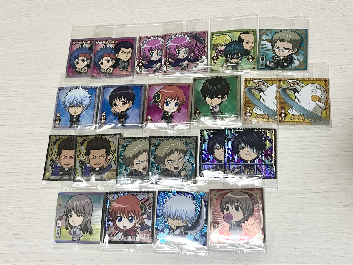 muri_0727's tweet photo. 【交換】
にふぉるめーしょん 銀魂シールウエハース

譲:画像1枚目
求:画像2枚目

＊郵送希望
特に👑を求めており、何枚でも提供可能です。他のものも複数枚提供できますので、お気軽にお声掛けをよろしくお願いいたします。 https://t.co/s4ZQZ4B2Yu