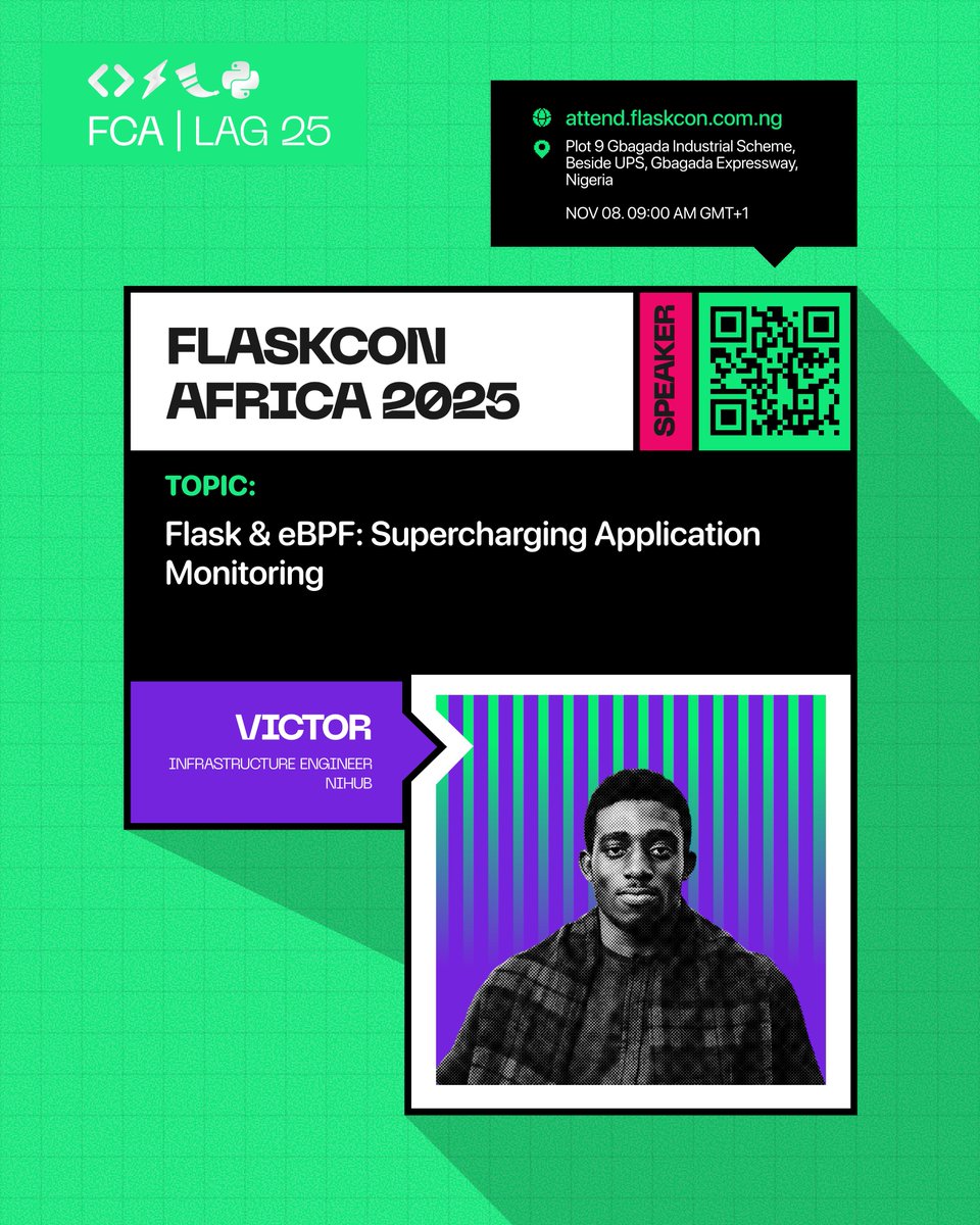 SPEAKER DROP! 🚀 Ready to master next-gen monitoring?

We're thrilled to host Victor, Infrastructure Engineer, who will show us how to use powerful kernel technology in his session: "Flask &amp; eBPF: Supercharging Application Monitoring."

Registration is LIVE! Don't miss out!
