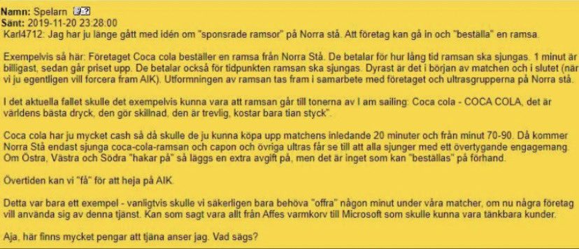 Satt och rensa lite bland gamla prints i telefonen och hittade denna från 2019. Tycker nog de är dags för Gnaget nu att hoppa på ”Spelarns” idé.