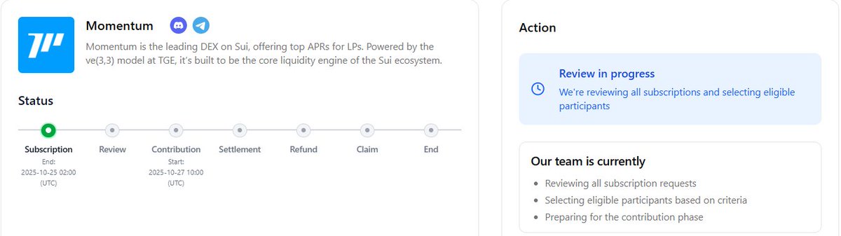 gMMT

just successfully KYC into the <a href="/buidlpad/">Buidlpad</a> for <a href="/MMTFinance/">MomentumⓂ️Ⓜ️T</a> sale

&gt; staked 3k+ into the momentum site
&gt; posted some contents for the UGC squad challenge

in the hope i get in for the pre-sale, this will cook if i did

good luck to those who participate