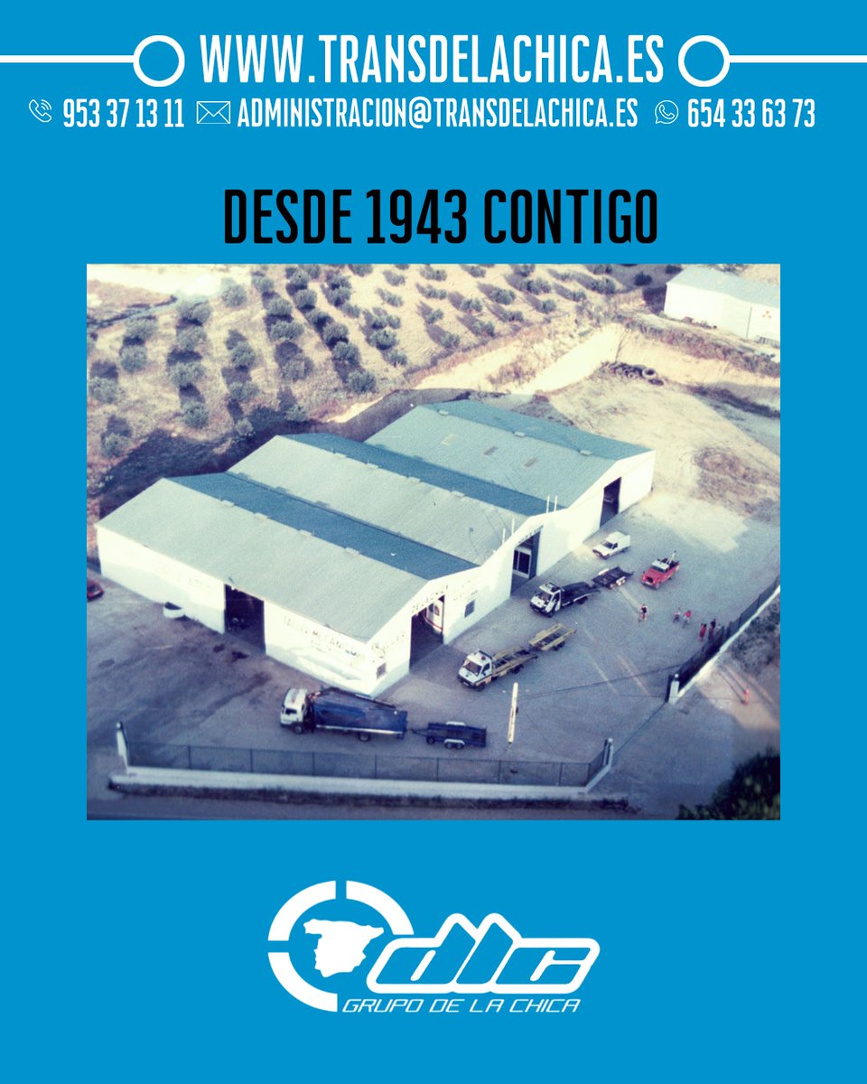 GrupoDLC's tweet photo. Desde 1943: de taller local en Mengíbar a una flota de 200 portacoches y certificaciones ISO. Invertimos en instalaciones, digitalización y control propio para ofrecer trazabilidad y confianza. Gracias por confiar en nosotros.

#GrupoDeLaChica #Historia https://t.co/BMsSBSiAhz