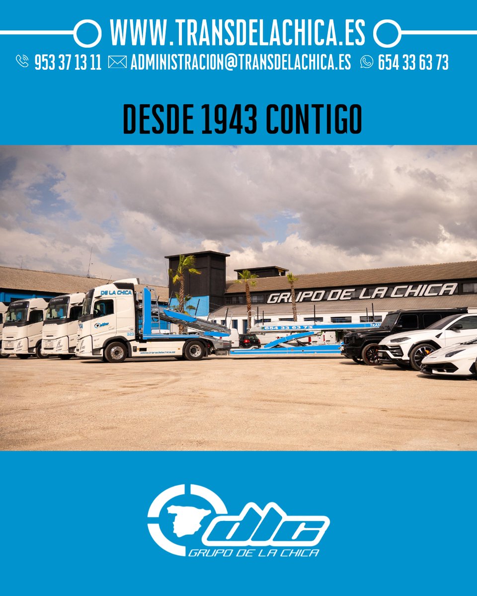 Desde 1943: de taller local en Mengíbar a una flota de 200 portacoches y certificaciones ISO. Invertimos en instalaciones, digitalización y control propio para ofrecer trazabilidad y confianza. Gracias por confiar en nosotros.

#GrupoDeLaChica #Historia
