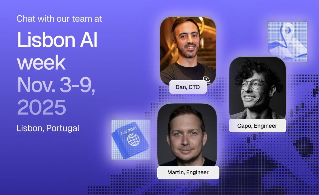 Our team is heading to <a href="/lisbonaiweek/">Lisbon AI Week</a> on Nov 3 to talk AI identity, workflows and authentication. 

Connect with Dan Kelleher, <a href="/rado0x54/">Martin Riedel</a> &amp; <a href="/ArnaldoCapo/">Arnaldo Capo</a>.