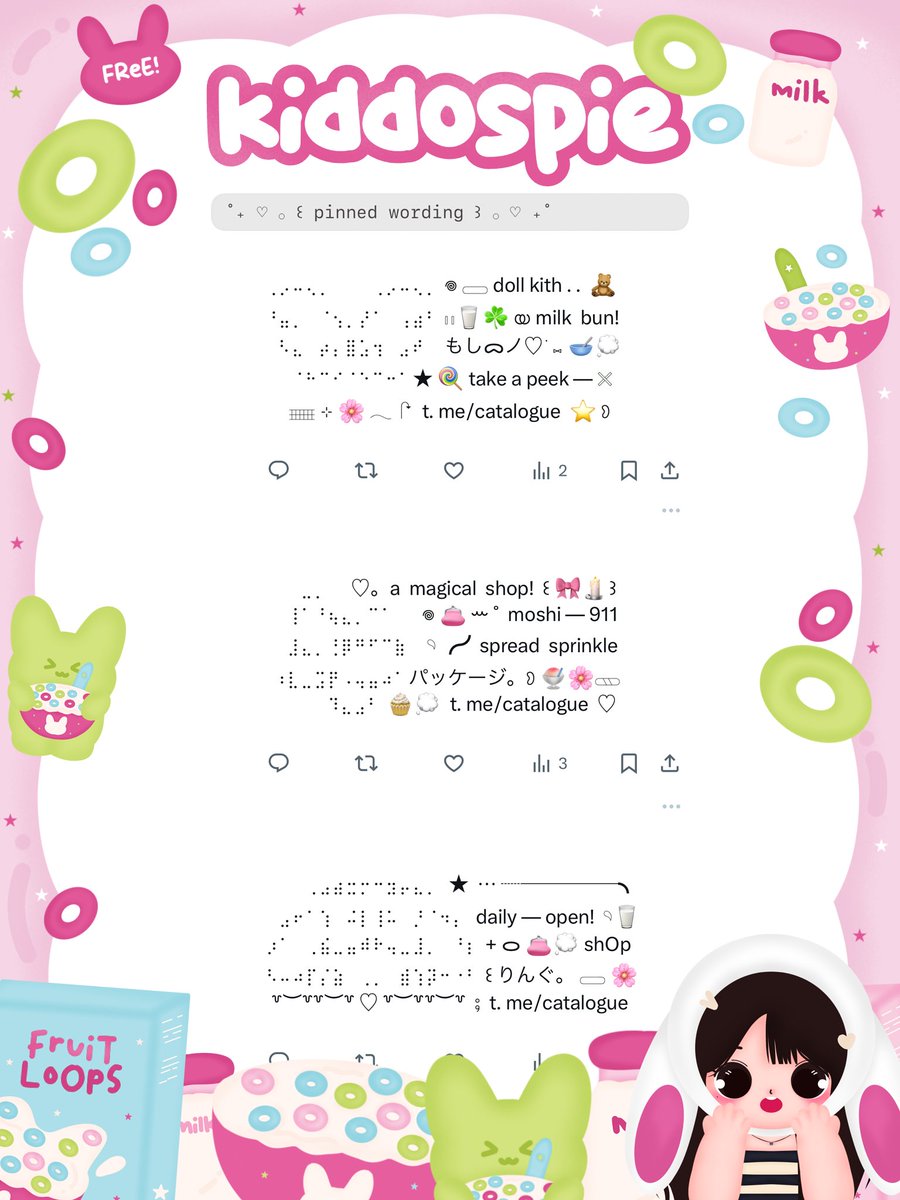 kiddospie's tweet image. haaai!  mOots sherin ada yang mau pinned wording ini for free?  kamis berkah dari kakak anon  …  reply aja mau nomor berapa iaa!  ♡ 📎🍧🌸