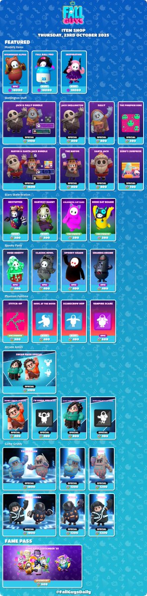 #FallGuys - Item Shop
➥ Tuesday, 21st October 2025