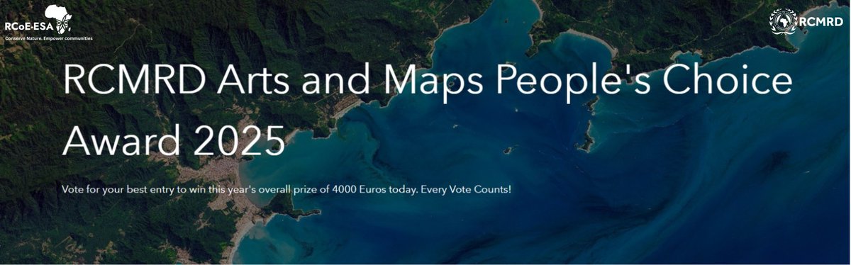 Voting is Now Open!  

The wait is over voting for RCMRD’s Arts and Maps Competition 2025 is officially open!  Every year, the Arts and Maps Competition brings together young innovators and creatives from across Africa to showcase how maps and art can tell powerful stories about