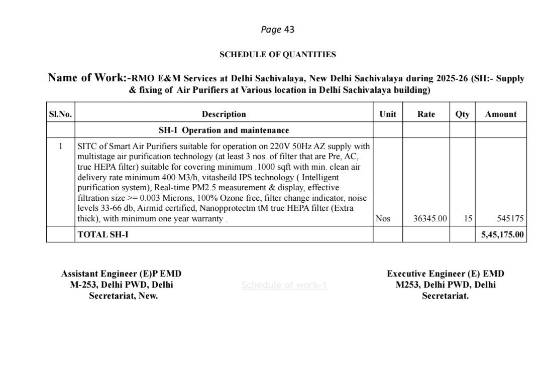 Mahua Moitra (@mahuamoitra) on Twitter photo Meanwhile Delhi government ordering 15 air purifiers for <a href="/gupta_rekha/">Rekha Gupta</a> & team at tax payer’s money Meanwhile Delhi government ordering 15 air purifiers for <a href="/gupta_rekha/">Rekha Gupta</a> & team at tax payer’s money