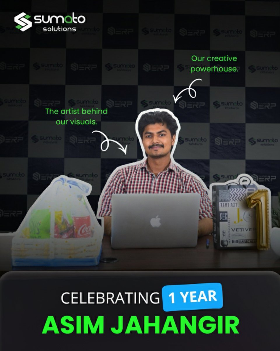 SumatoSolutions's tweet image. Celebrating 1 year of design brilliance with 𝗔𝘀𝗶𝗺 𝗝𝗮𝗵𝗮𝗻𝗴𝗶𝗿!

His creativity and attention to detail have elevated our brand at every step. Here’s to more milestones ahead!

#WorkAnniversary #SumatoSolutions #GraphicDesign #CreativeVision #TeamCelebration