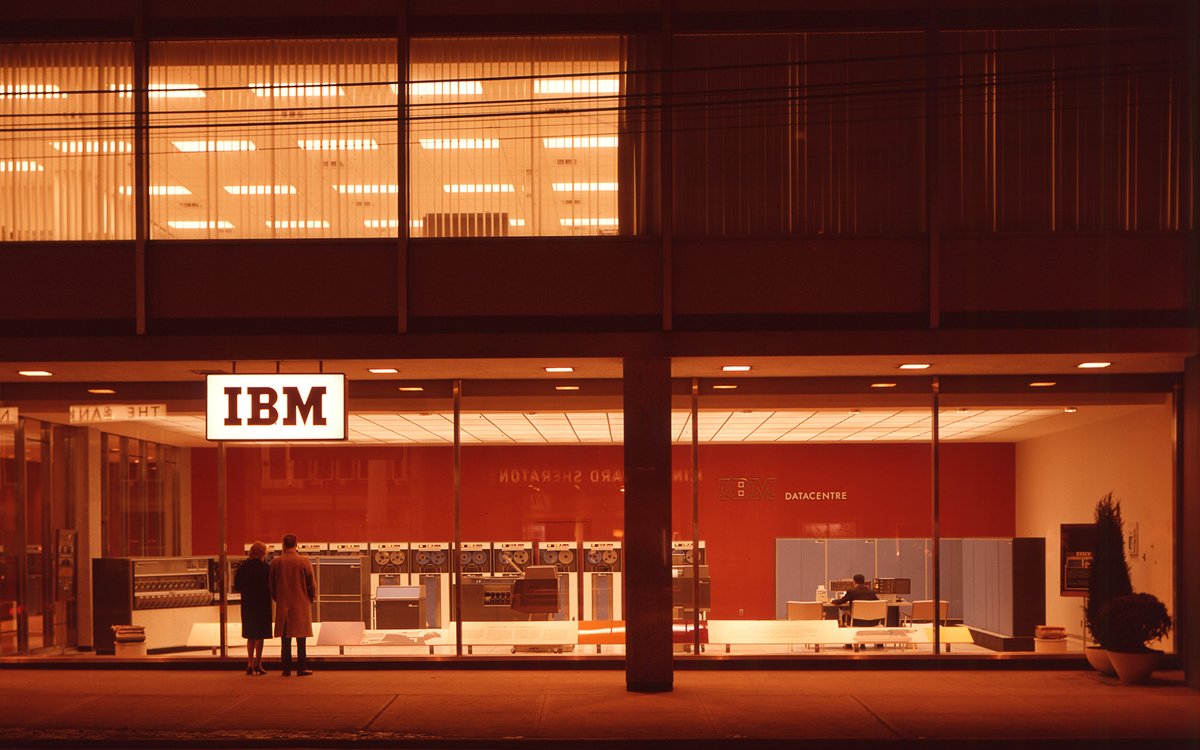 lauriewired's tweet image. imagine if modern datacenters looked this beautiful
glass walls, street level, IBM in the 1960s was unmatched