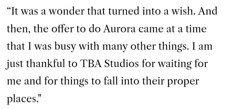 OMG THANK YOU TBA FOR WAITING FOR HER 🥹 destined talaga siya maging si aurora 😭💘