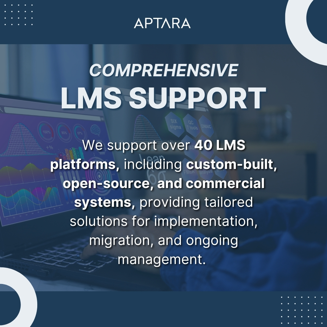 Aptara's tweet image. No more LMS headaches, Aptara’s got you covered! Custom, open-source, or commercial, we make setup, migration, and support a breeze so you can get back to what matters: helping people learn and thrive. 🌱💡
#Aptara #eLearning #LMS #CorporateTraining #Workforce