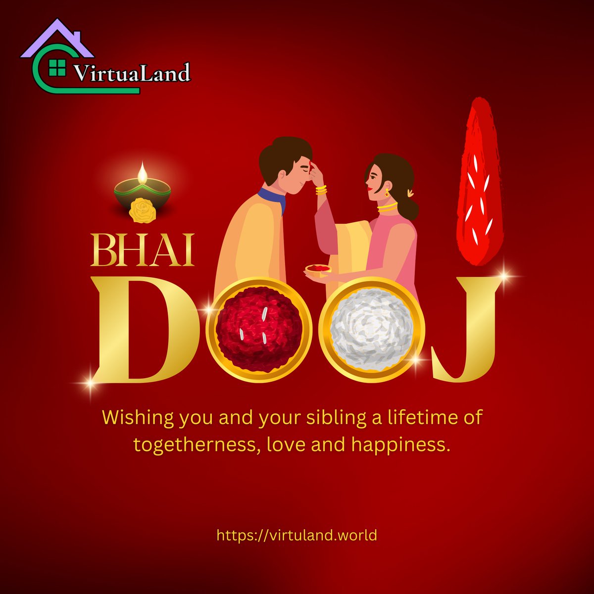 Virtualand01's tweet image. Celebrating the beautiful bond of love and trust between brothers and sisters! Happy Bhai Dooj!
#BhaiDooj #SiblingLove #FestivalOfBonds #FamilyLove #IndianFestival #JoyAndTogetherness #BrotherSisterBond #FestiveVibes #LoveAndLight #BhaiDooj2025