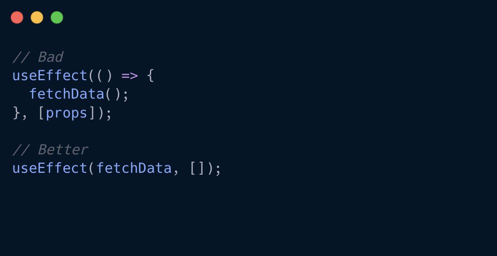 shydevprashant's tweet image. #Tip: When your dependency list is more than 2 items, ask: Should this be a custom hook?
#ReactTips
