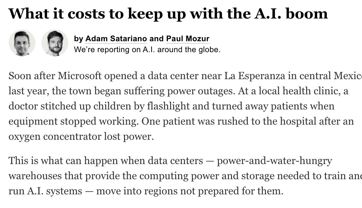 ENinaRothe's tweet image. Apart from helping us to become considerably dumber, AI is also destroying the environment, especially in poorer countries that don&apos;t have measures in place to avoid that. Think twice before you ask ChatGPT to fix your writing or your photographs. #StopAI