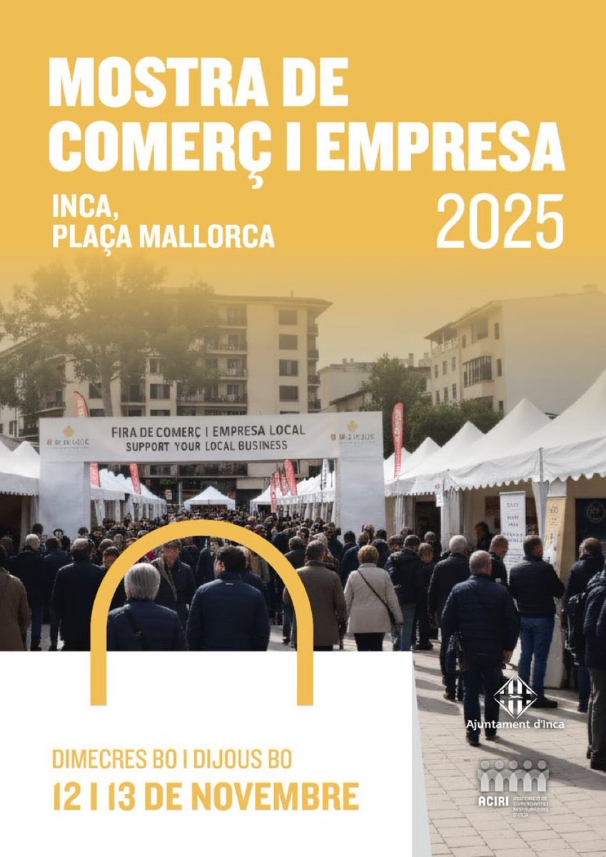 IncaAssoc's tweet image. Ja pots fer sa teva reserva d’espai o demanar informació al correu comercioinca@hotmail.com
Estam al teu servei
Ya puedes hacer tu reserva de espacio o pedir información en el correo comercioinca@hotmail.com
Estamos a tu servicio