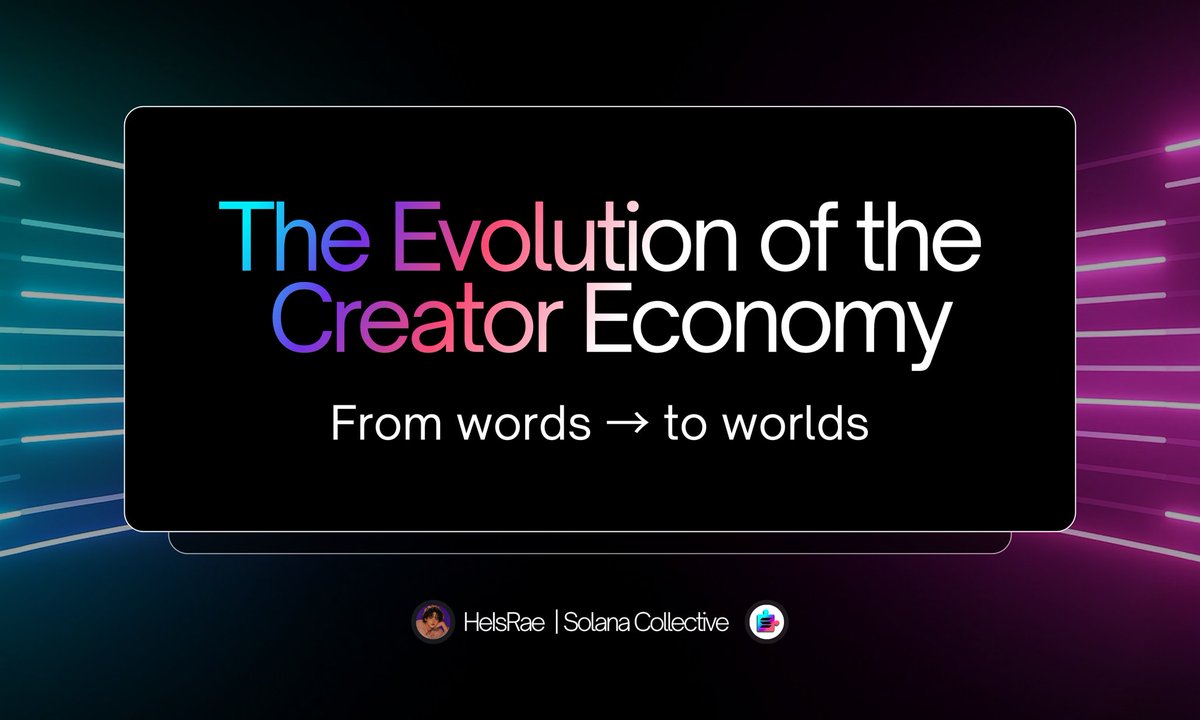 Heisrae_Vibez's tweet image. 𝗜𝗻 1997, 𝘁𝗵𝗲 𝗰𝗿𝗲𝗮𝘁𝗼𝗿 𝗲𝗰𝗼𝗻𝗼𝗺𝘆 𝘄𝗮𝘀 𝗷𝘂𝘀𝘁 𝗮 𝗱𝗿𝗲𝗮𝗺.

Artists shared work on DeviantArt, no tools, no reach, no rewards.

Then came social media (2000s–2010s): content became connection, and creators became culture.

By the 2010s–present, the creator…