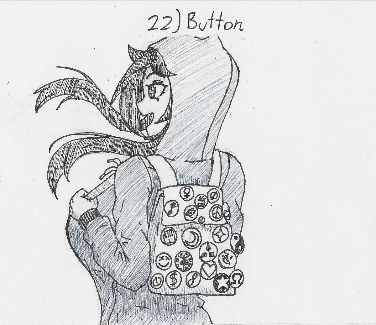 Salazingray's tweet photo. Day 22: Button
#Inktober2025 #Inktober https://t.co/oCBf1fJSFv
