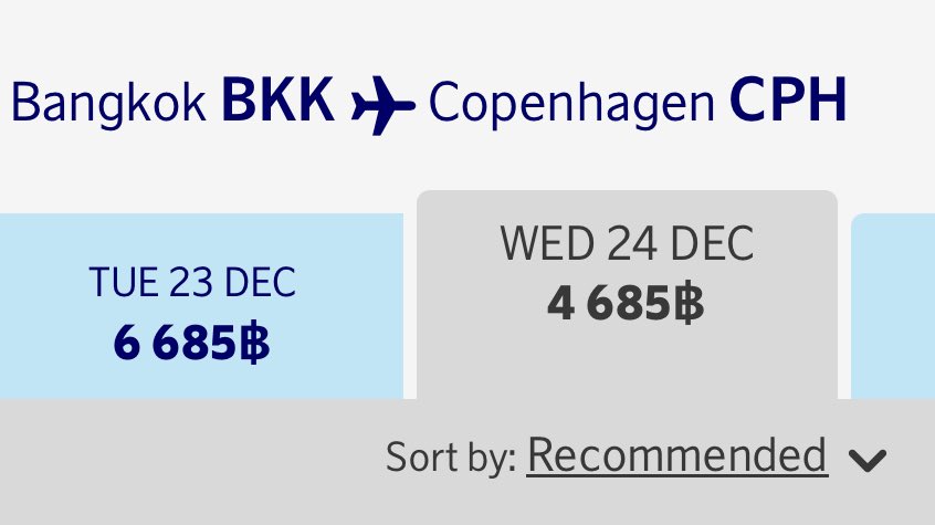 😍สายการบิน SAS ปล่อยราคาตั๋วบินตรงกรุงเทพฯ-โคเปนเฮเกน (เดนมาร์ก)ประมาณ 4,600 บาท/เที่ยว ราคานี้รวมภาษีและค่าธรรมเนียมแล้ว

🧳โหลดกระเป๋าได้ 23 กิโลกรัม, อาหารเครื่องดื่มบนเครื่อง

🛫ลองเข้าไปดูในเว็บสายการบินกันดูนะ เห็นมีโปรตั้งแต่ช่วงเดือนหน้าเป็นต้นไปและไม่ได้มีบินทุกวัน