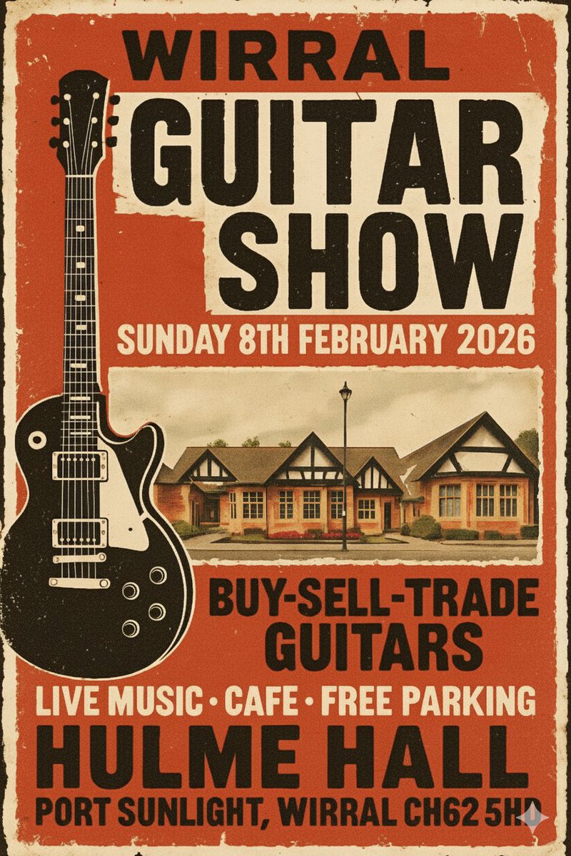 Wirral Guitar Show 2026
Back at the Hulme Hall 
Port Sunlight 
Merseyside 
#allfollowers