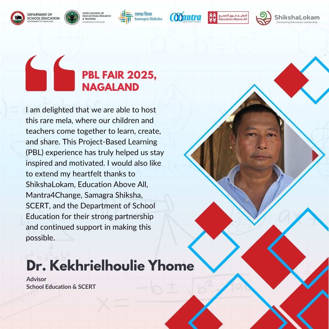 mantra4change's tweet image. At the Nagaland PBL Mela 2025, dignitaries, teachers, &amp;amp; school leaders shared reflections on how project-based learning is transforming teaching, making classrooms more engaging, meaningful, &amp;amp; full of wonder. 
We’re grateful to everyone who shared their reflections.
#PBL